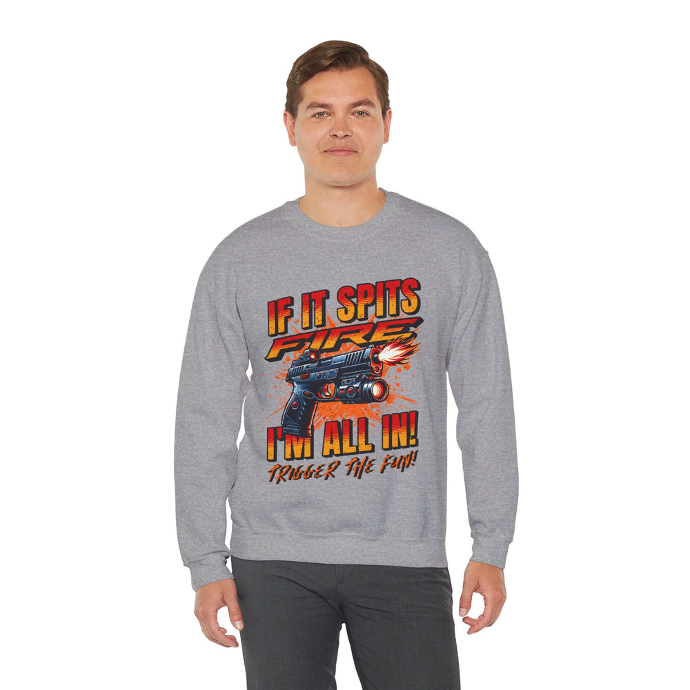 TACTICAL GUN SPITTING SWEATSHIRT