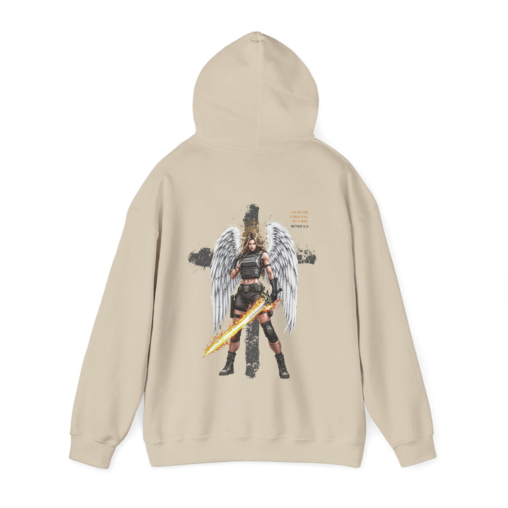 FEMALE ARCHANGEL MATTHEW 10:34 HOODIE