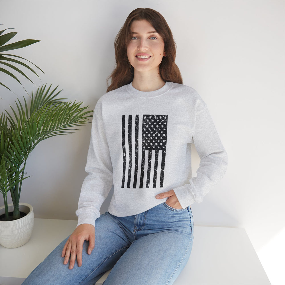 VERTICAL USA GRUNGE FLAG SWEATSHIRT