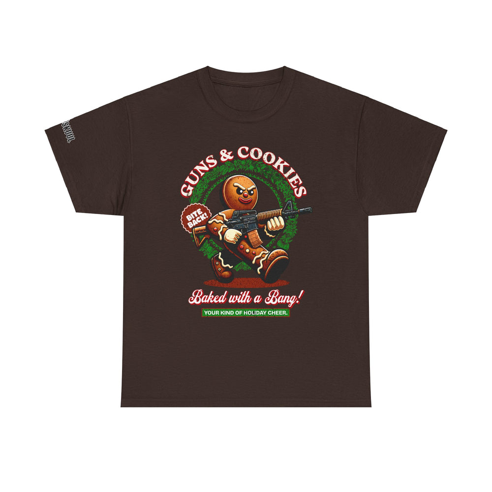 GUNS AND COOKIES XMAS T SHIRT