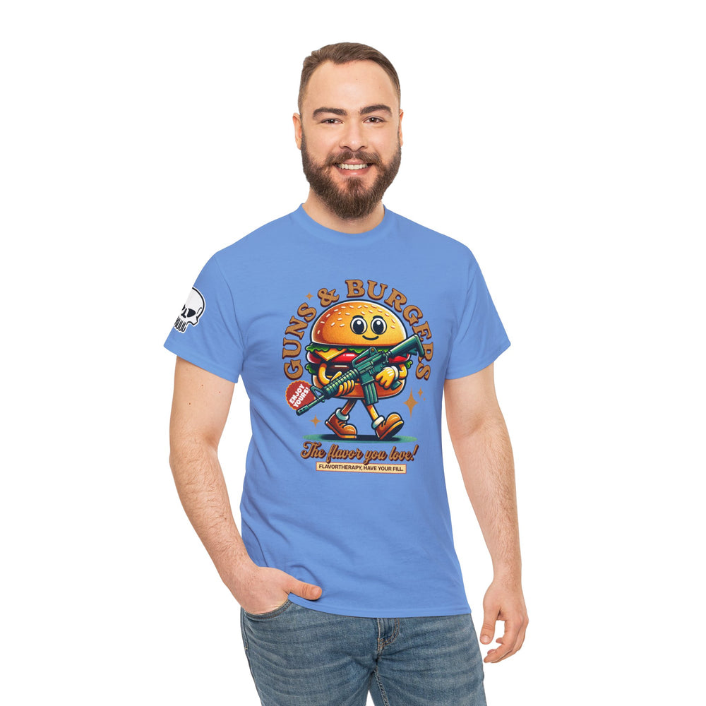 GUNS AND BURGERS VINTAGE T SHIRT