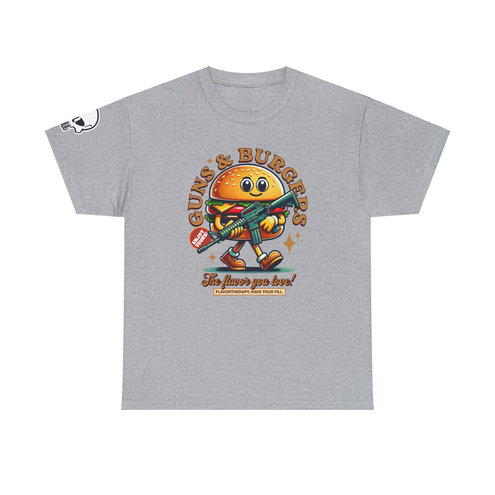 GUNS AND BURGERS VINTAGE T SHIRT