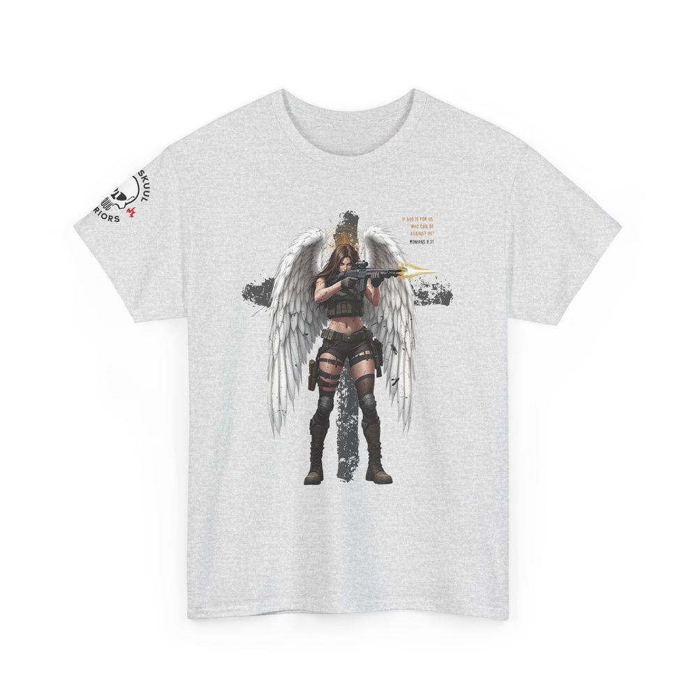 FEMALE ARCHANGEL ROMANS 8:31 T SHIRT