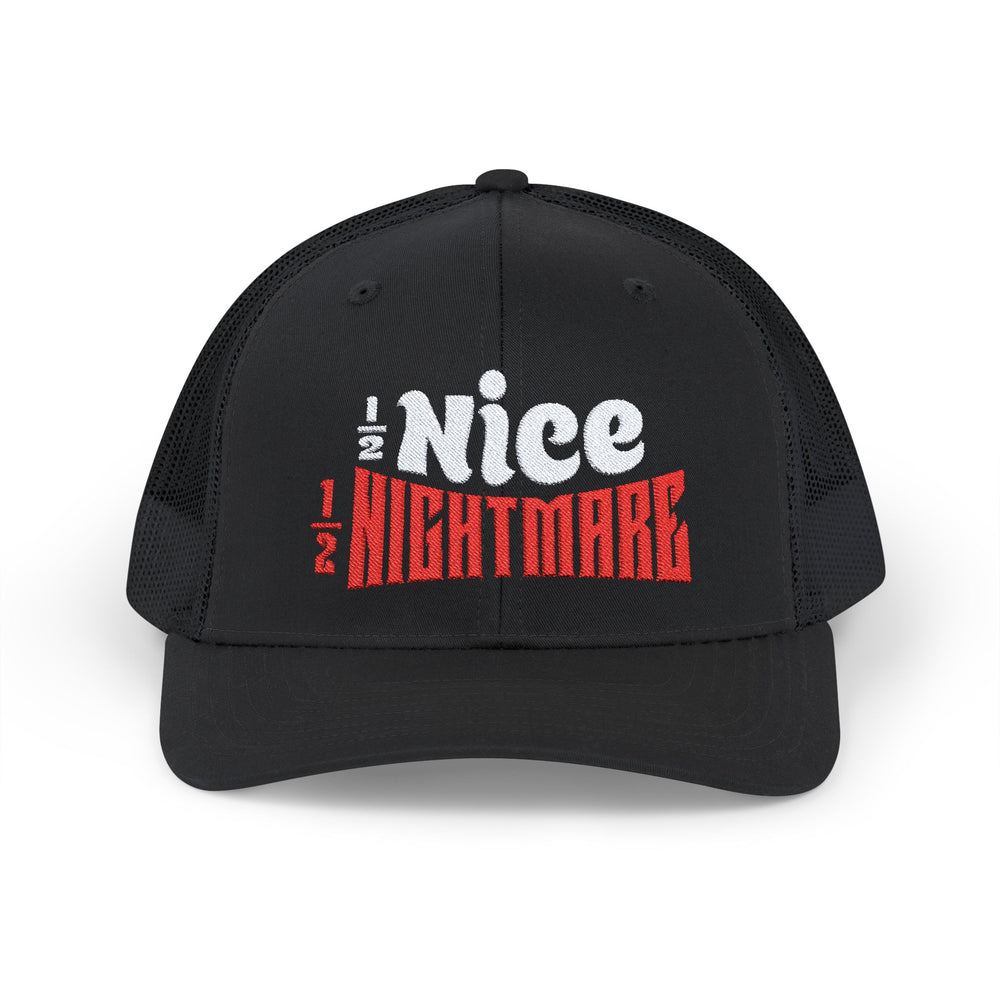 HALF NICE HALF NIGHTMARE TRUCKER HAT