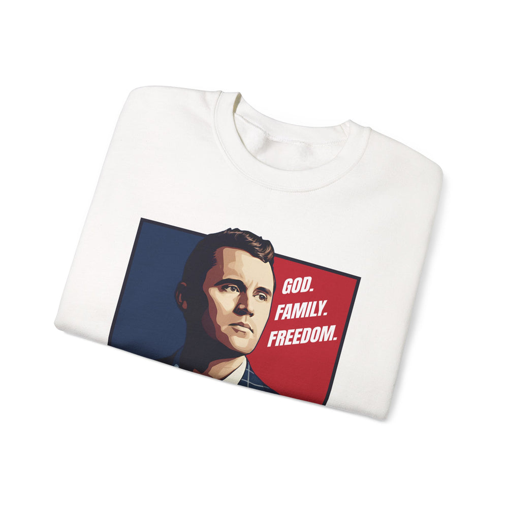 GOD. FAMILY. FREEDOM CHARLIE KIRK SWEATSHIRT