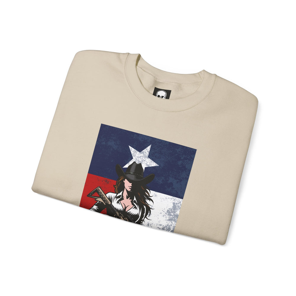 COWGIRL TEXAS FLAG SWEATSHIRT