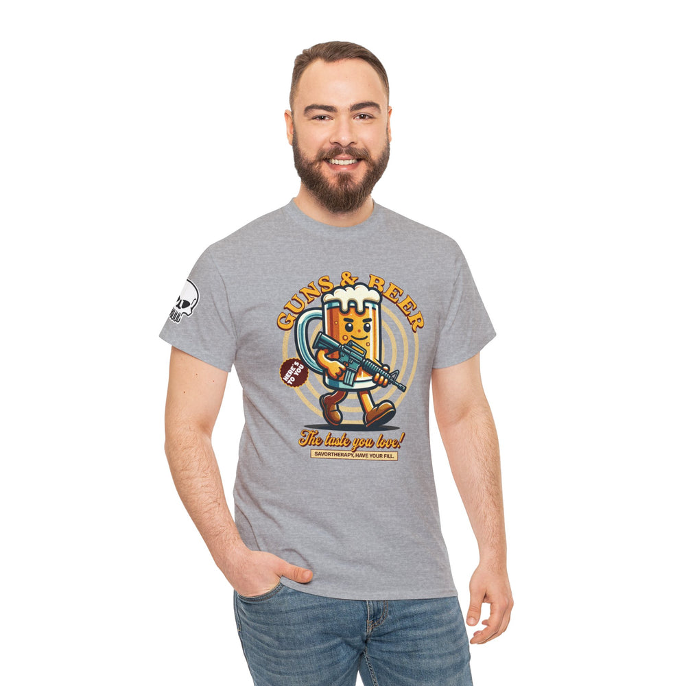 GUNS AND BEER VINTAGE T SHIRT