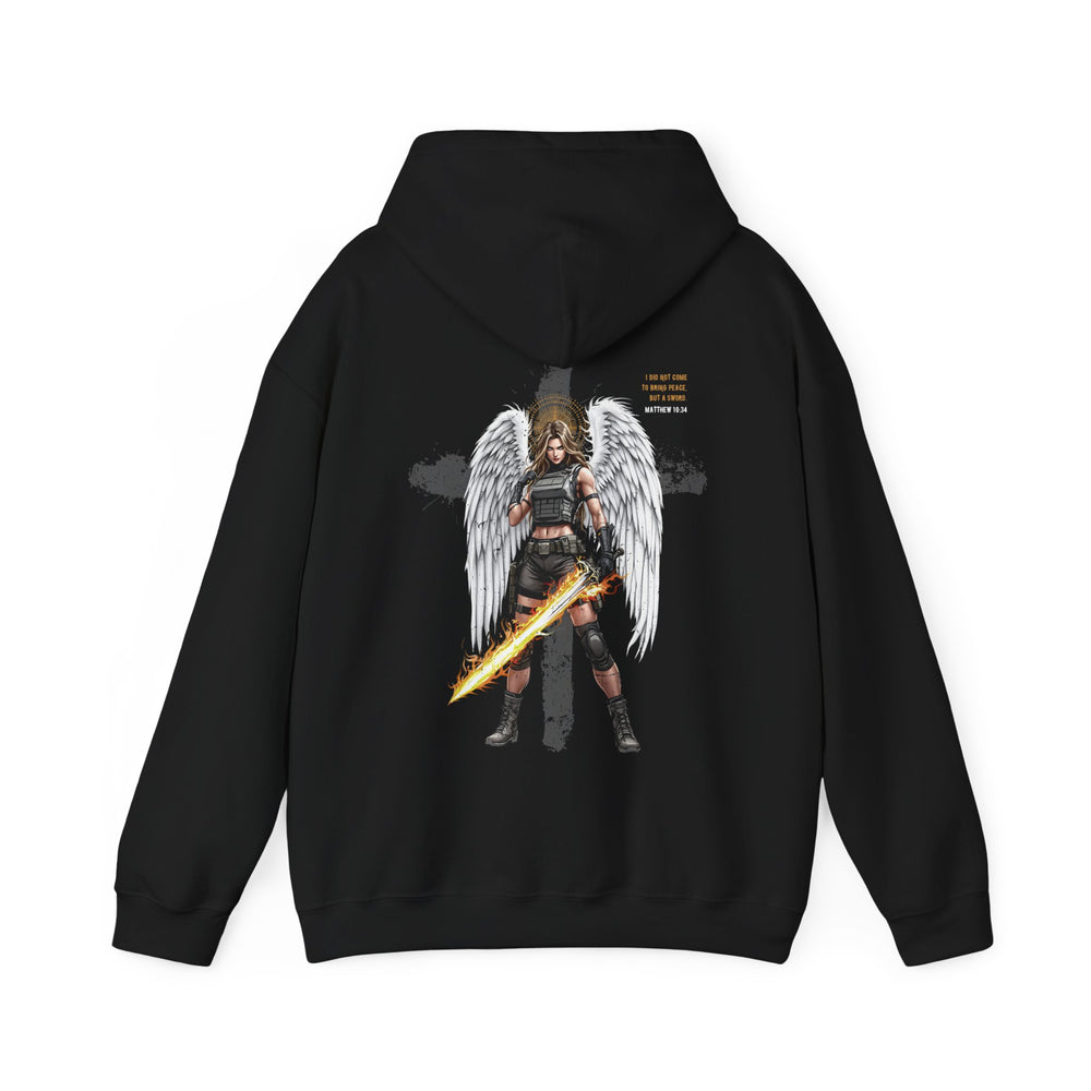 FEMALE ARCHANGEL MATTHEW 10:34 HOODIE