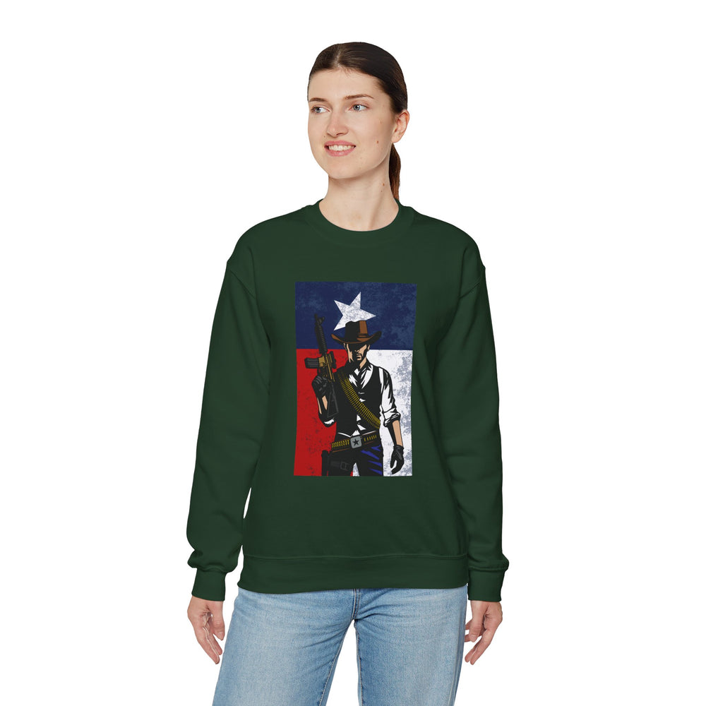 COWBOY TEXAS FLAG SWEATSHIRT