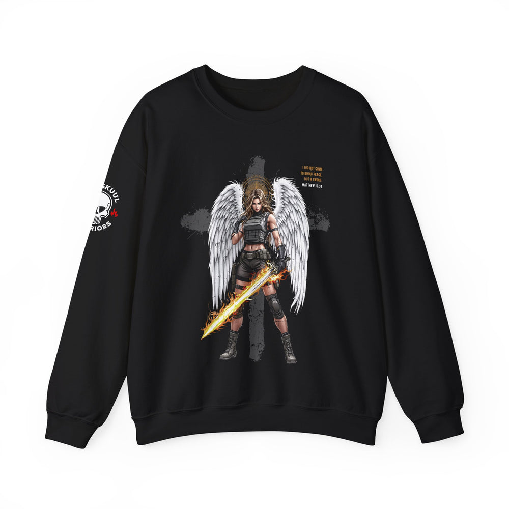 FEMALE ARCHANGEL MATTHEW 10:34 SWEATSHIRT