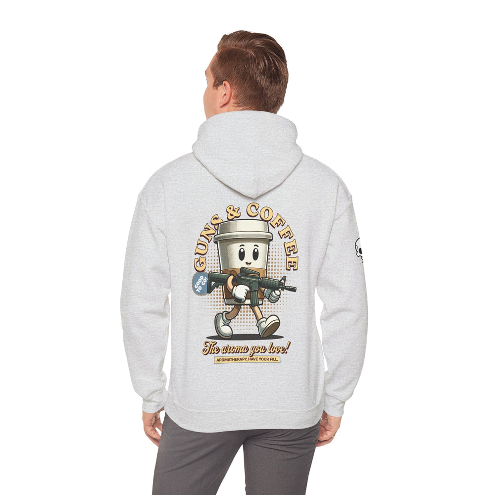 GUNS AND COFFEE VINTAGE HOODIE