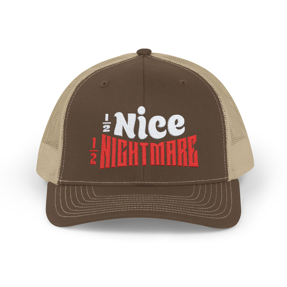 HALF NICE HALF NIGHTMARE TRUCKER HAT