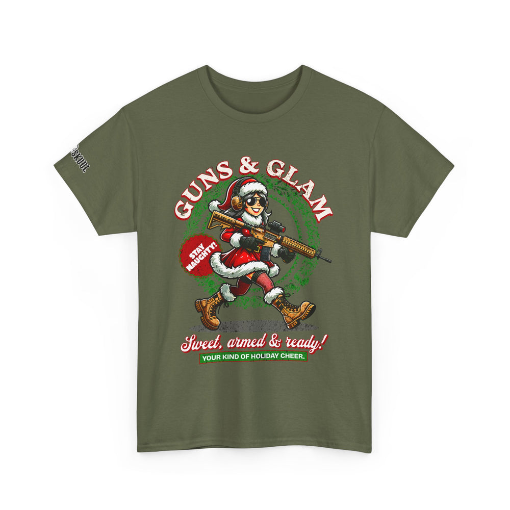 GUNS AND GLAM XMAS T SHIRT