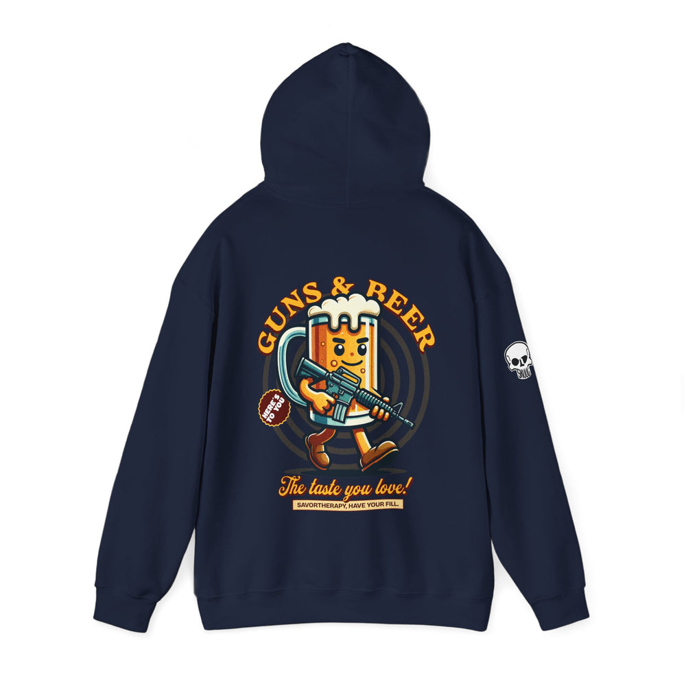 GUNS AND BEER VINTAGE HOODIE