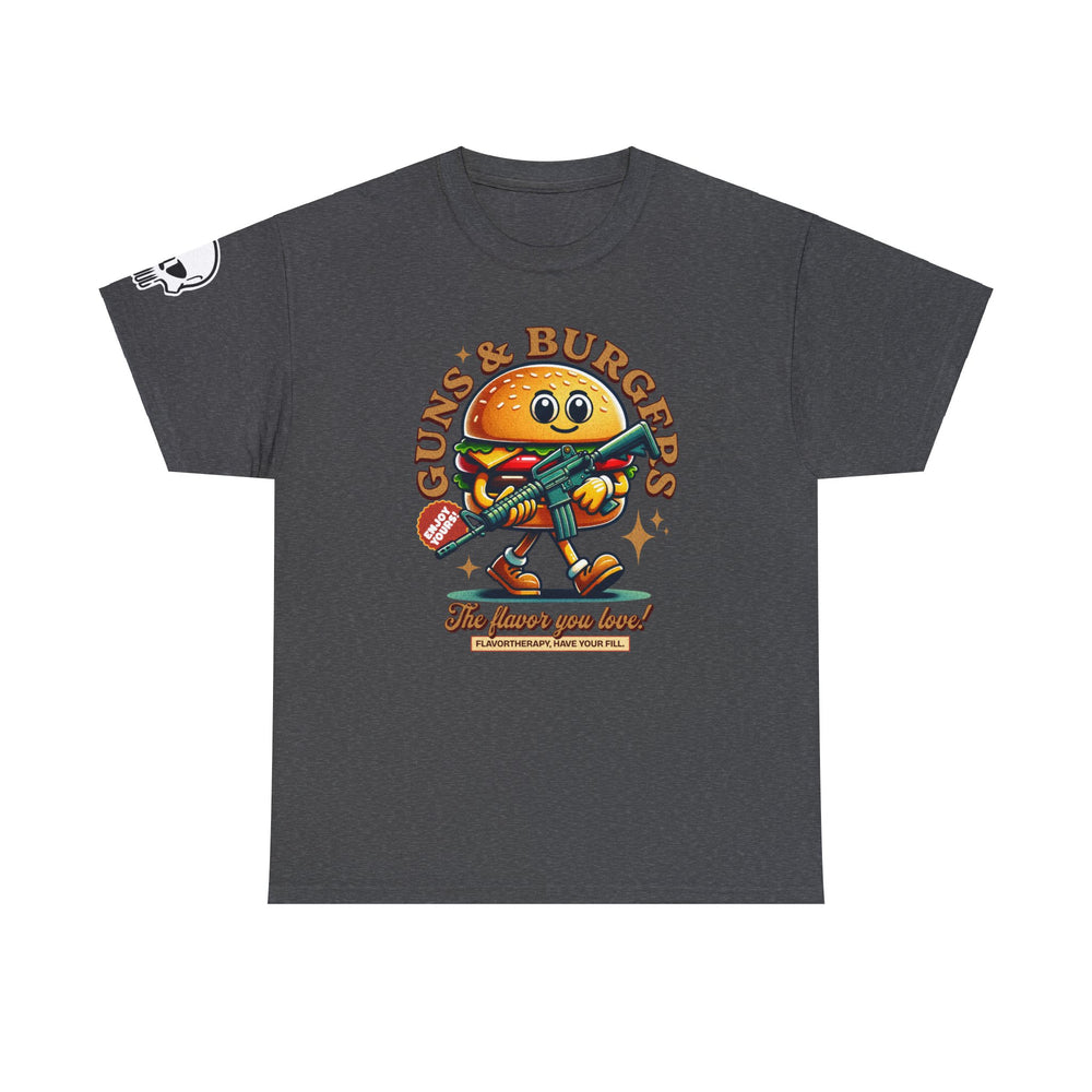 GUNS AND BURGERS VINTAGE T SHIRT