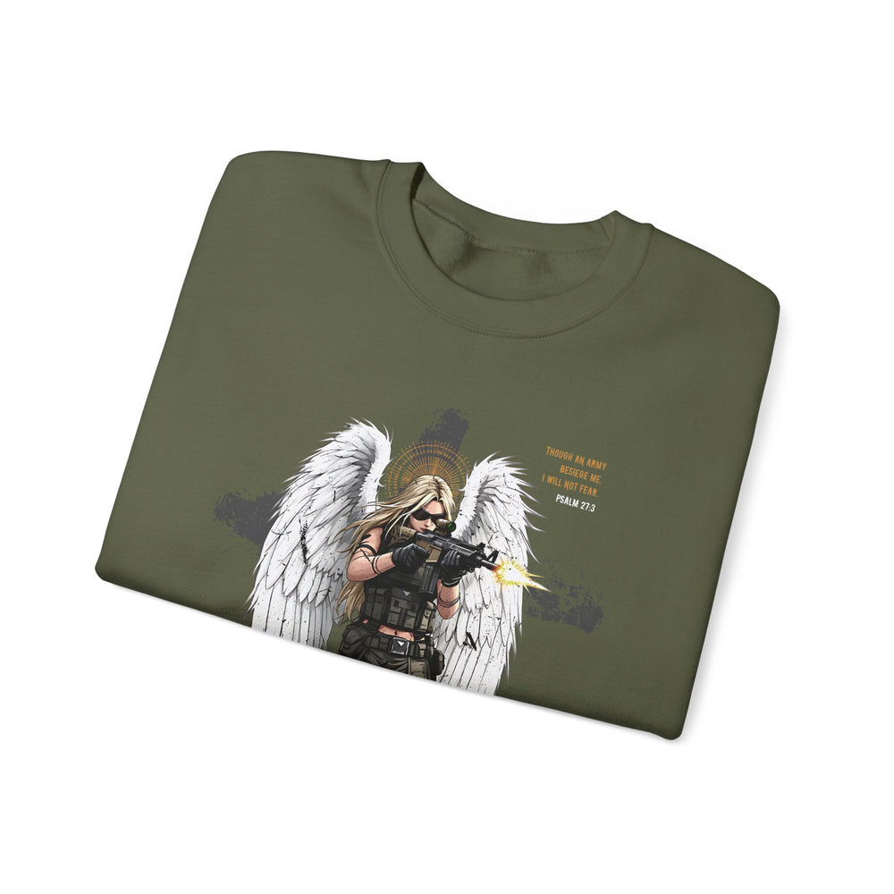 FEMALE ARCHANGEL PSALM 27:3 SWEATSHIRT