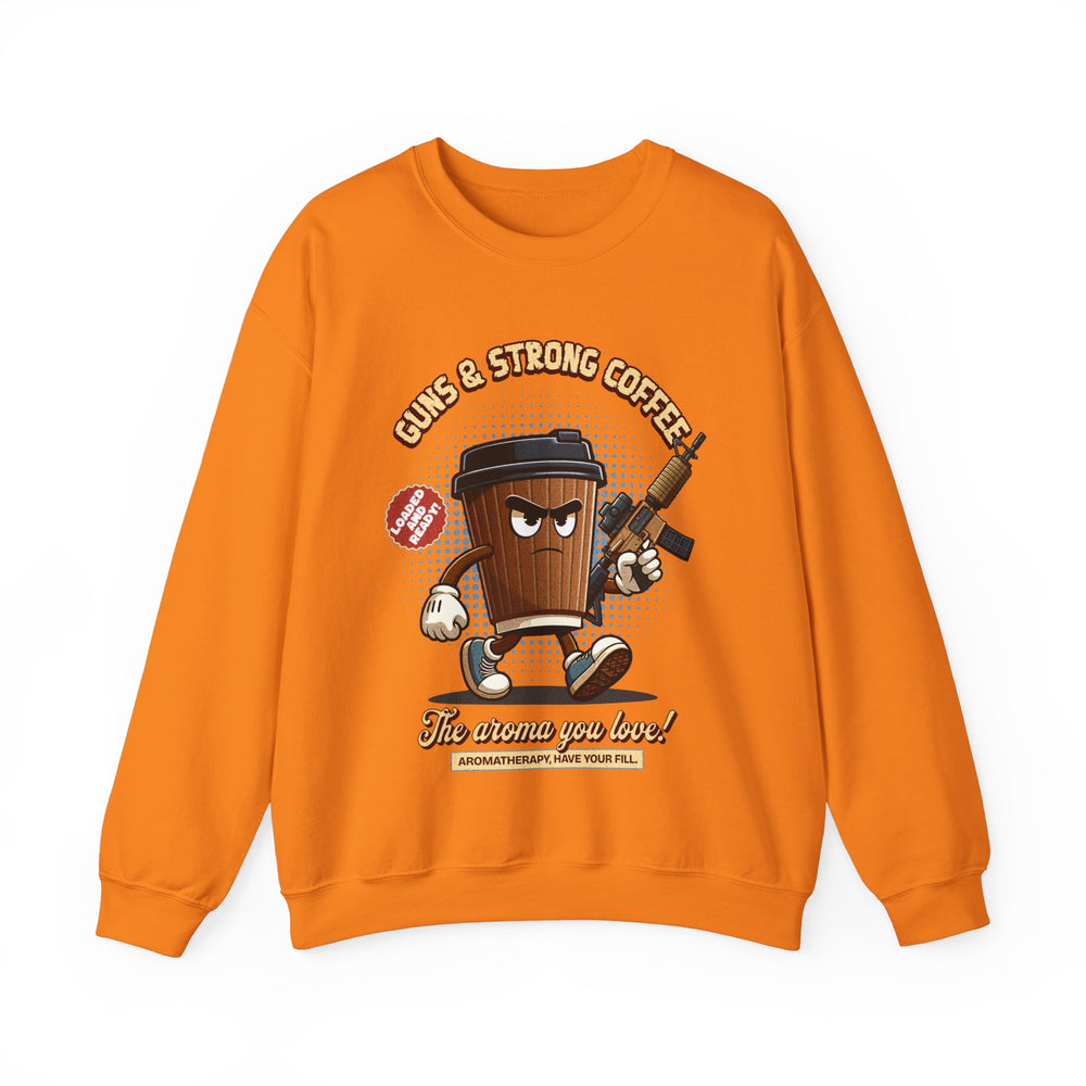 GUNS AND STRONG COFFEE SWEATSHIRT