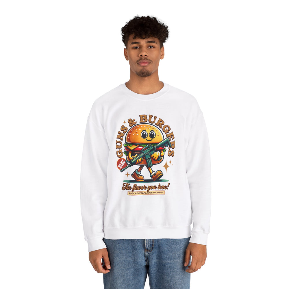 GUNS AND BURGERS VINTAGE SWEATSHIRT