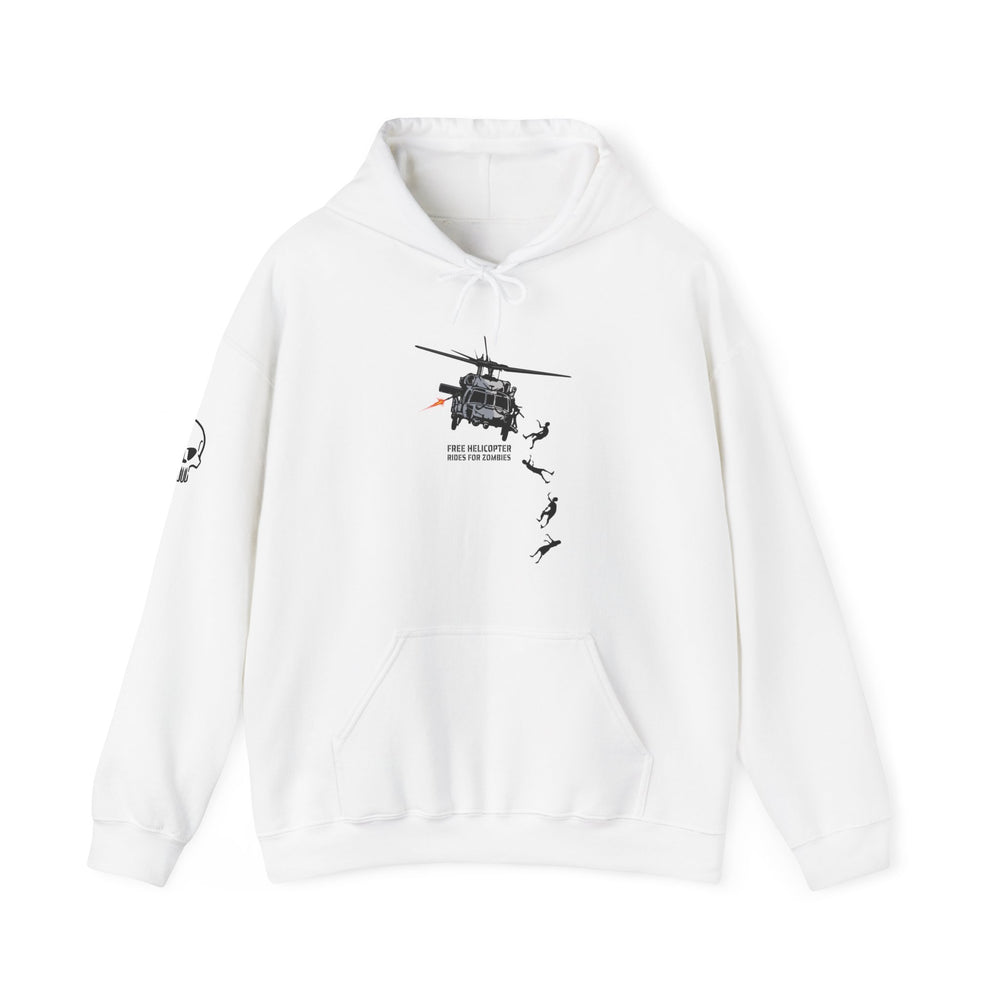 FREE HELICOPTER RIDES FOR ZOMBIES HOODIE