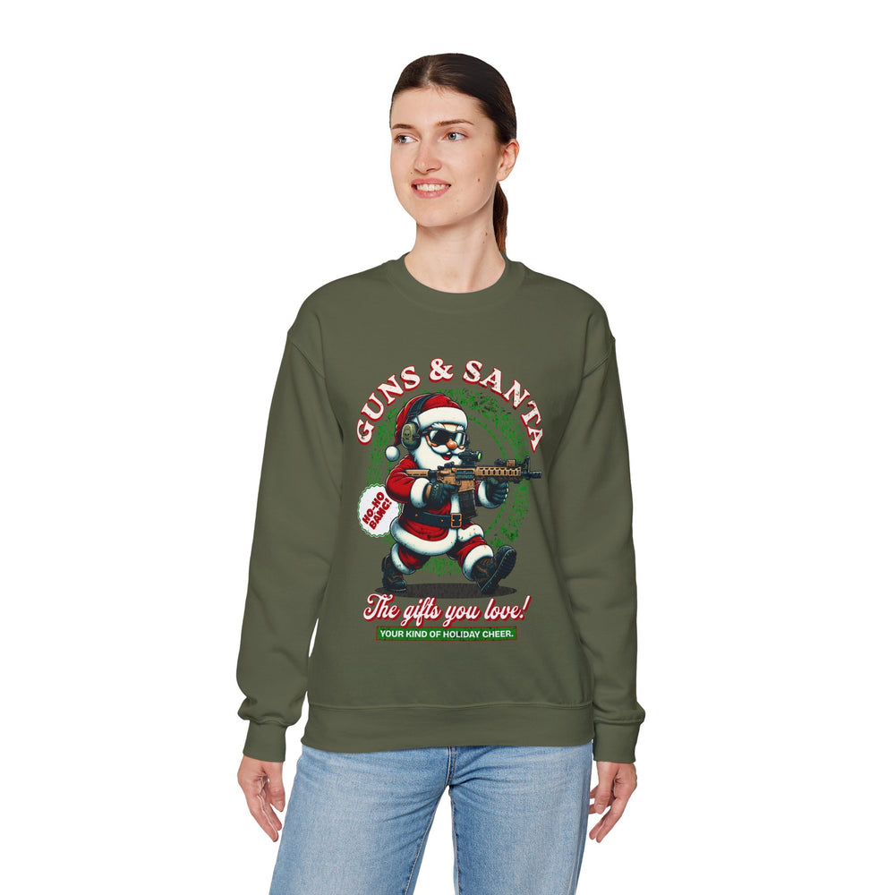 GUNS AND SANTA SWEATSHIRT