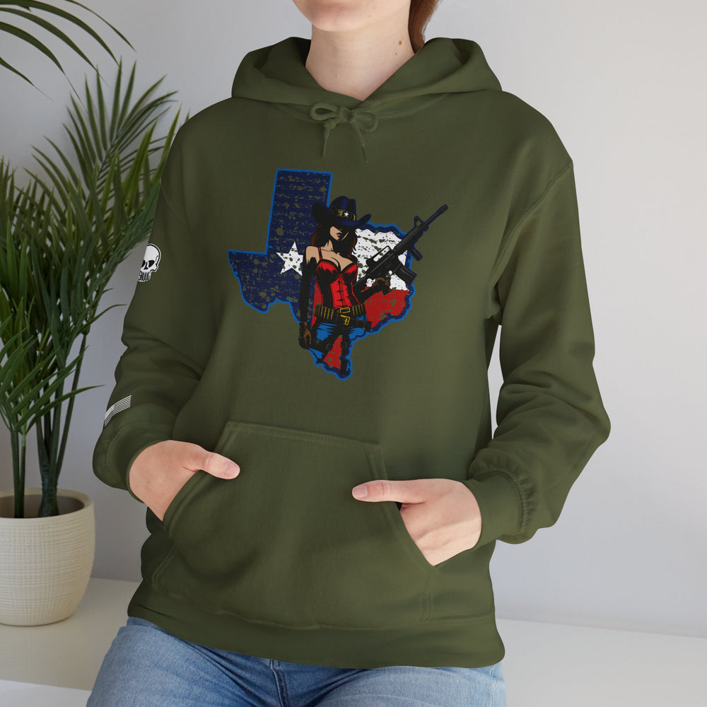 TEXAS STATE COWGIRL HOODIE