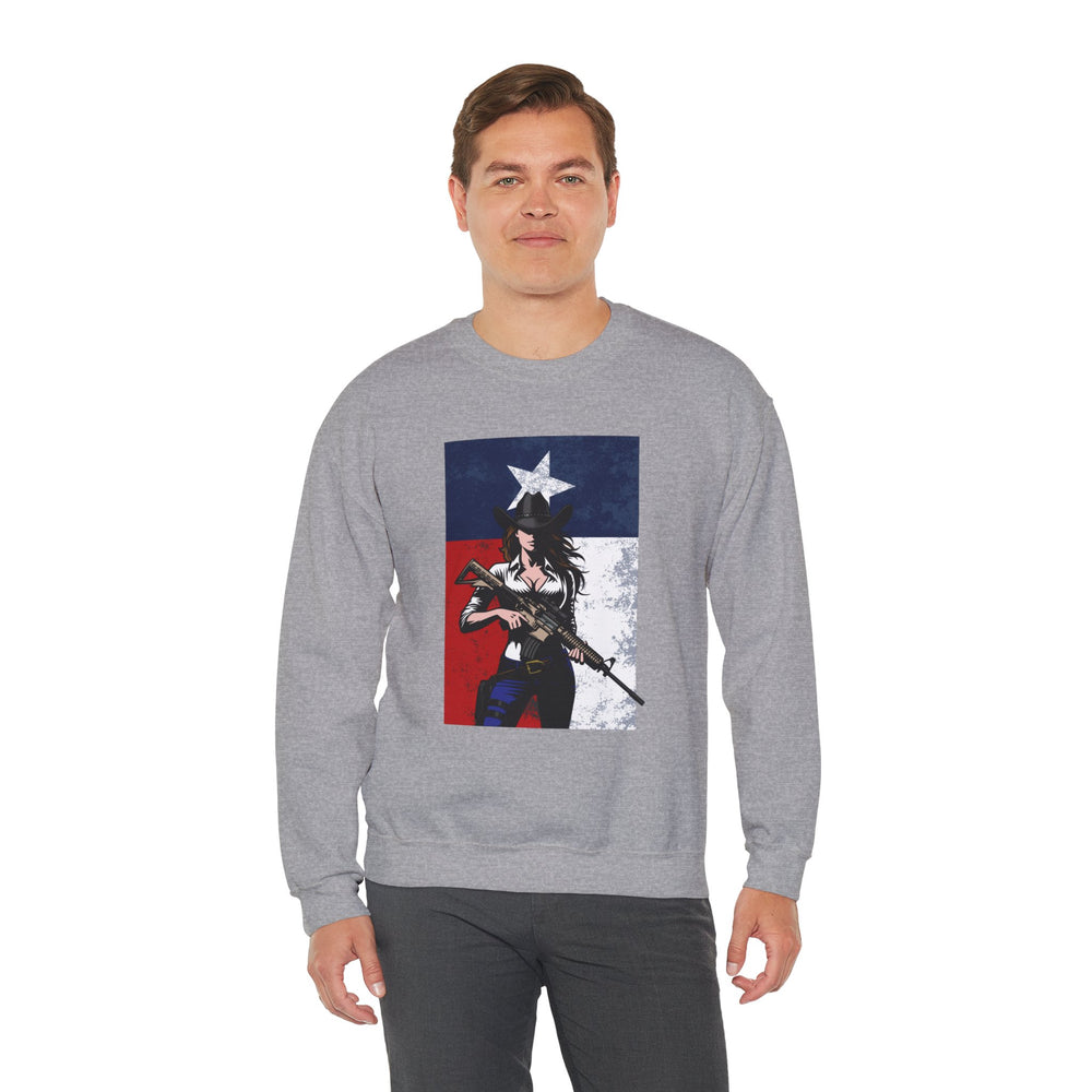 COWGIRL TEXAS FLAG SWEATSHIRT