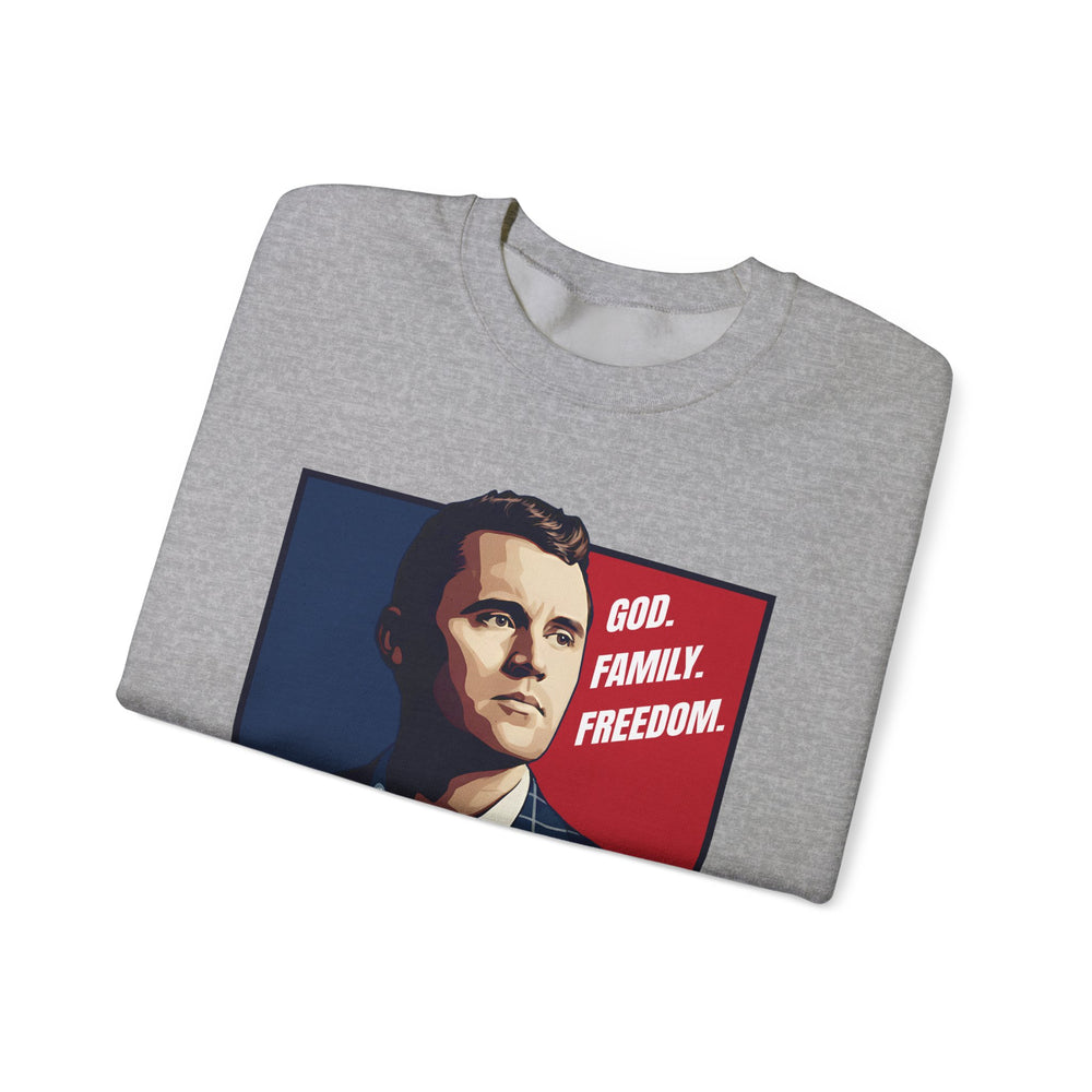 GOD. FAMILY. FREEDOM CHARLIE KIRK SWEATSHIRT
