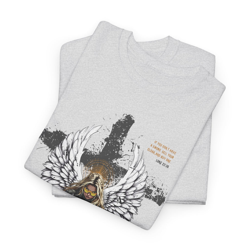 FEMALE ARCHANGEL LUKE 22:36 T SHIRT