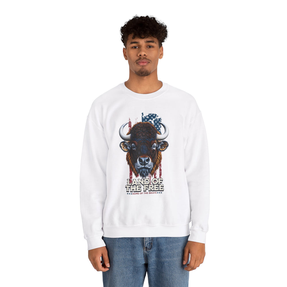 LAND OF THE FREE BISON SWEATSHIRT