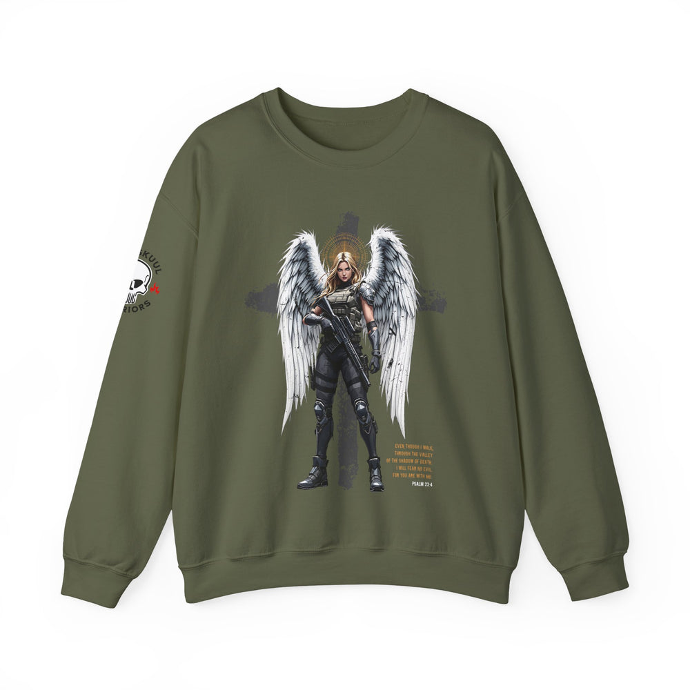 FEMALE ARCHANGEL PSALM 23:4 SWEATSHIRT