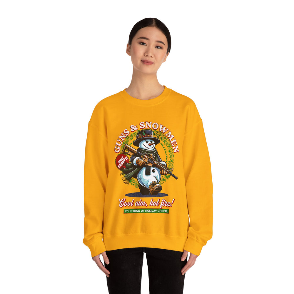 GUNS AND SNOWMEN XMAS SWEATSHIRT