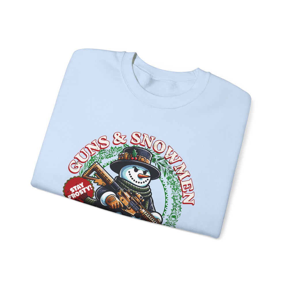 GUNS AND SNOWMEN XMAS SWEATSHIRT