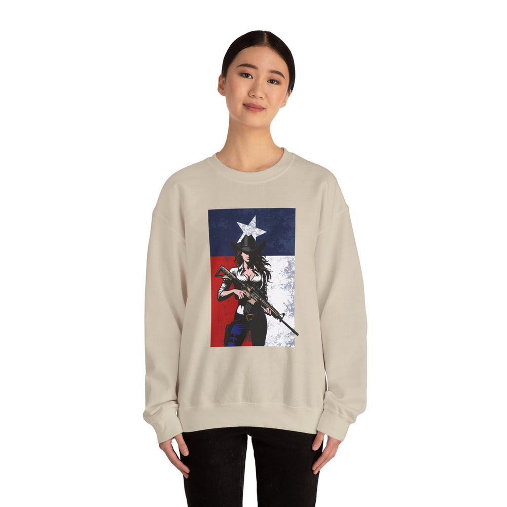 COWGIRL TEXAS FLAG SWEATSHIRT