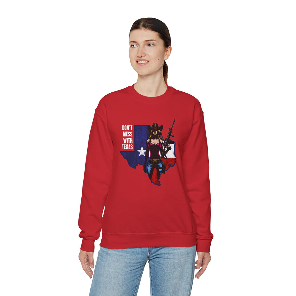 COWGIRL DON'T MESS WITH TEXAS SWEATSHIRT