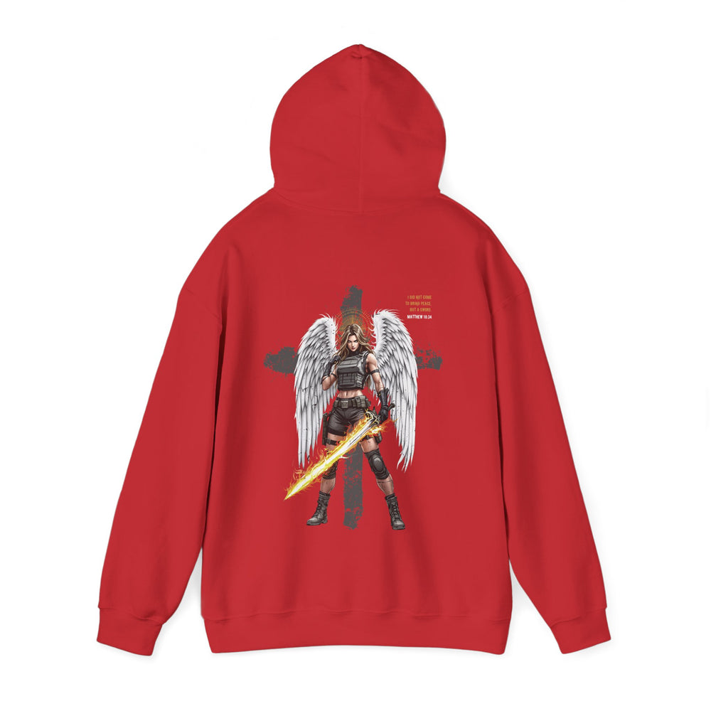 FEMALE ARCHANGEL MATTHEW 10:34 HOODIE