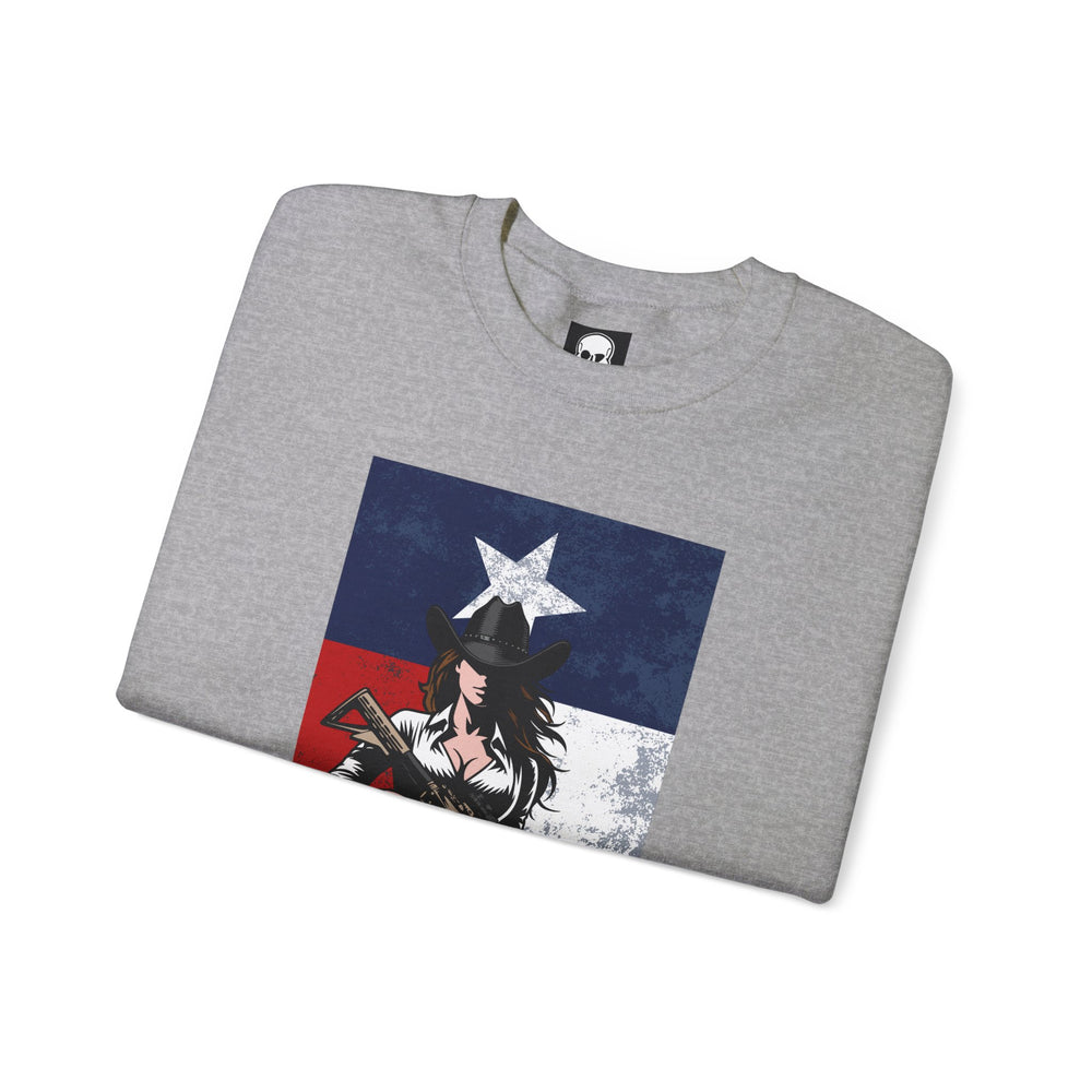 COWGIRL TEXAS FLAG SWEATSHIRT