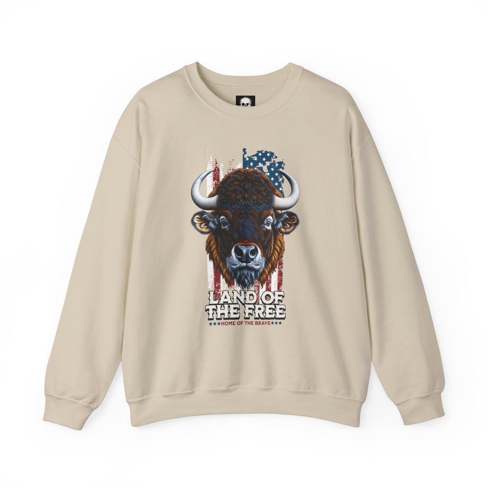 LAND OF THE FREE BISON SWEATSHIRT