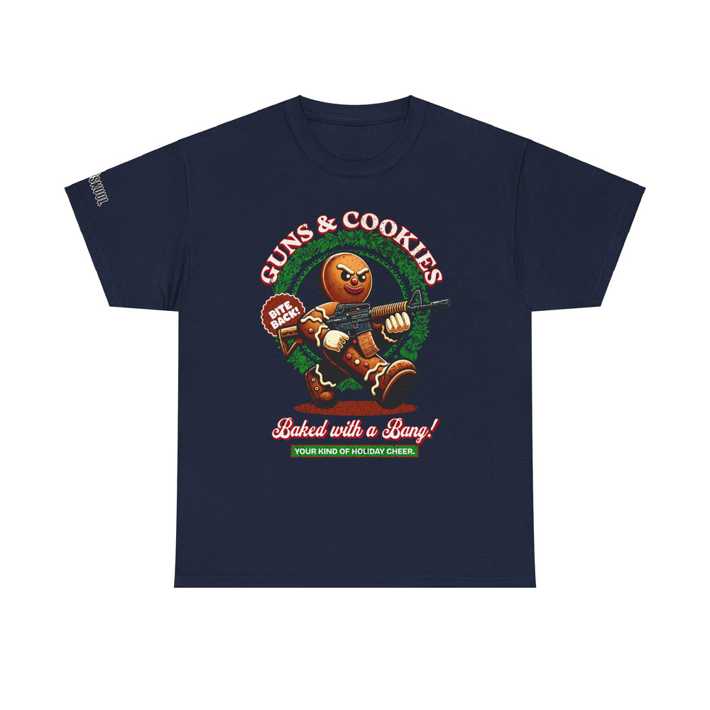 GUNS AND COOKIES XMAS T SHIRT