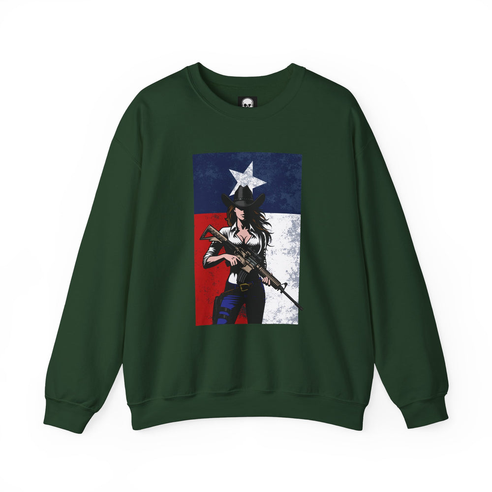 COWGIRL TEXAS FLAG SWEATSHIRT