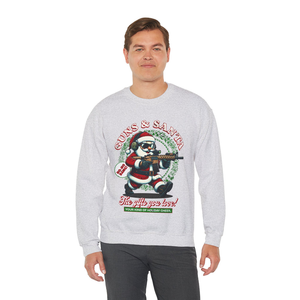 GUNS AND SANTA SWEATSHIRT