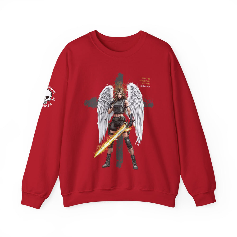 FEMALE ARCHANGEL MATTHEW 10:34 SWEATSHIRT