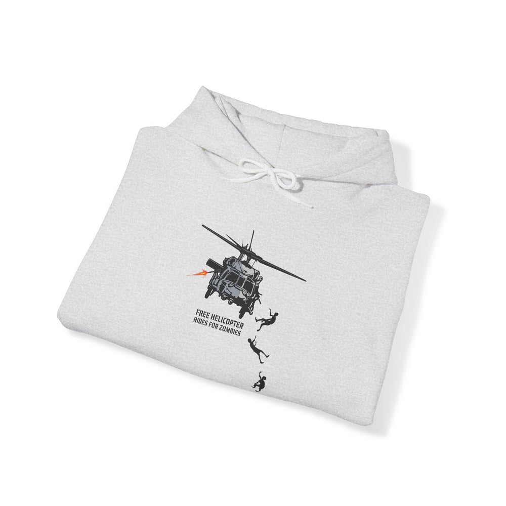 FREE HELICOPTER RIDES FOR ZOMBIES HOODIE