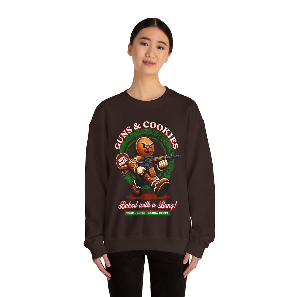 GUNS AND COOKIES XMAS SWEATSHIRT