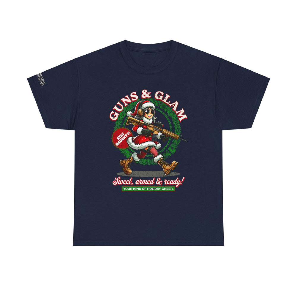 GUNS AND GLAM XMAS T SHIRT