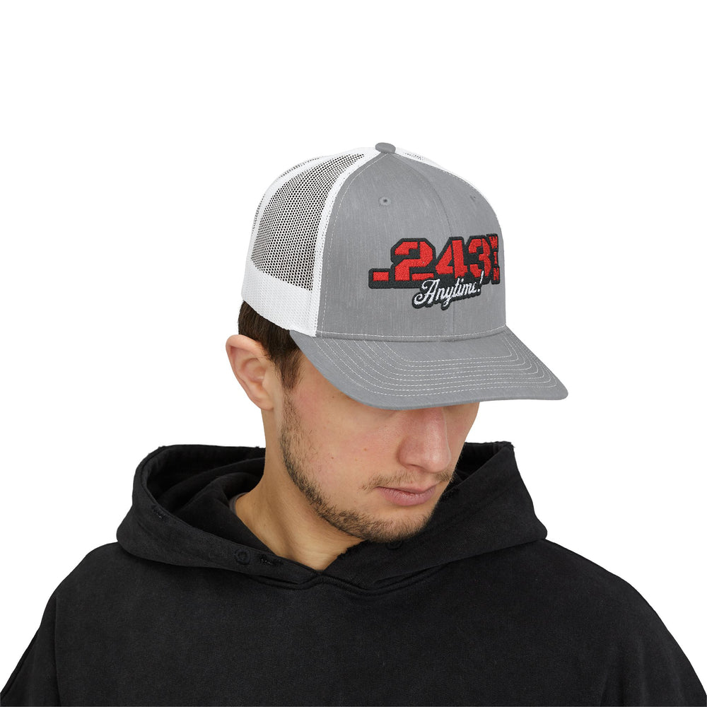 .243 WIN ANYTIME TRUCKER HAT