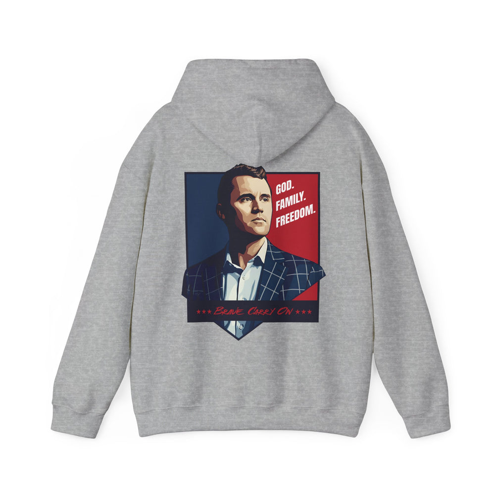 GOD. FAMILY. FREEDOM CHARLIE KIRK HOODIE