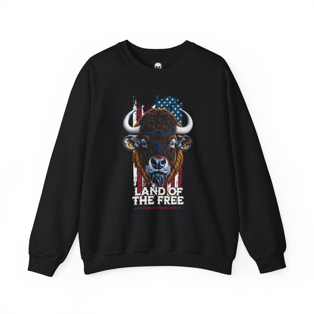 LAND OF THE FREE BISON SWEATSHIRT