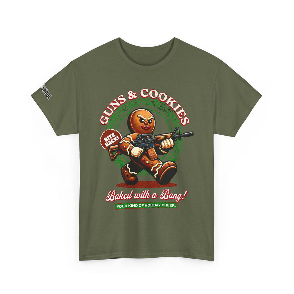 GUNS AND COOKIES XMAS T SHIRT