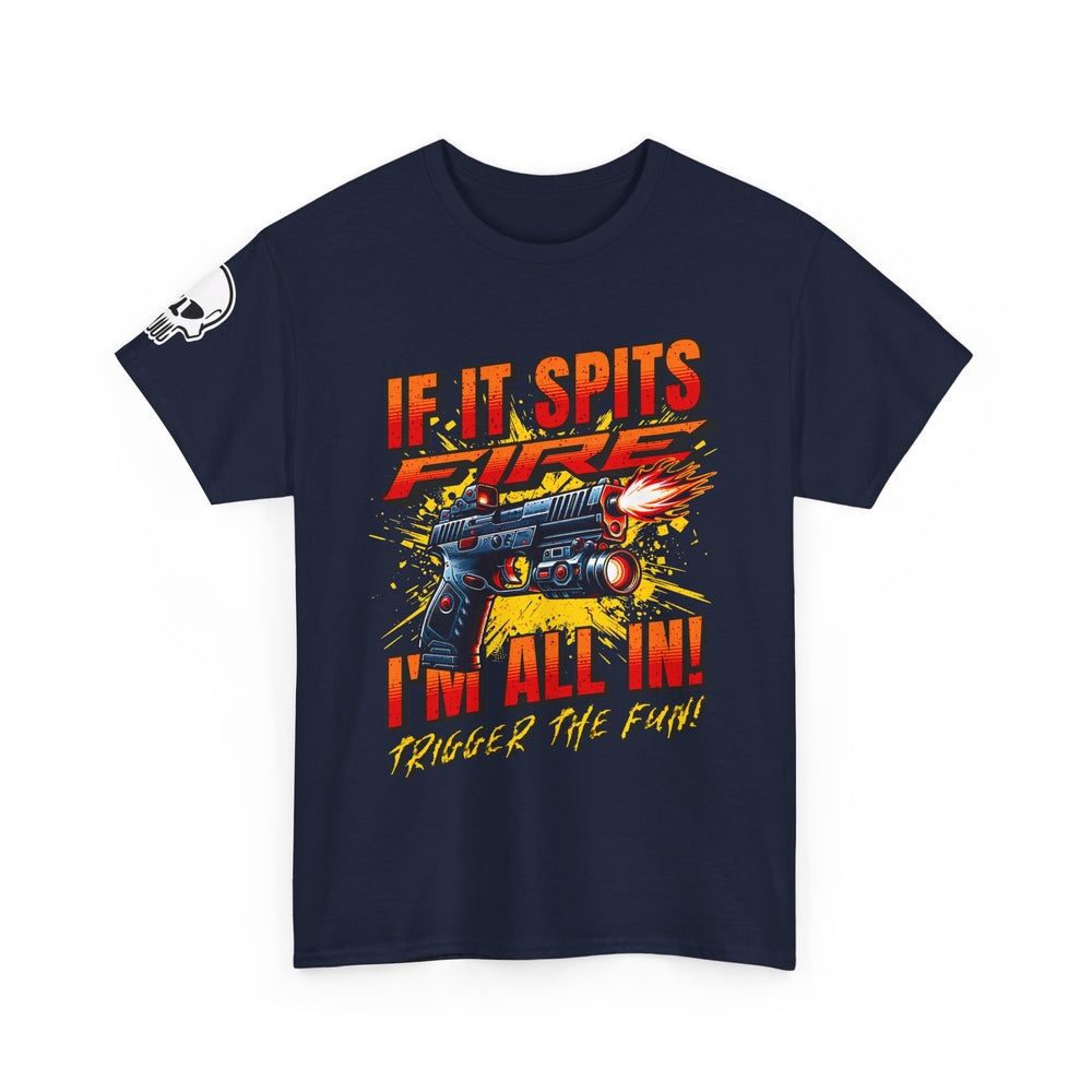 TACTICAL GUN SPITTING FIRE T SHIRT