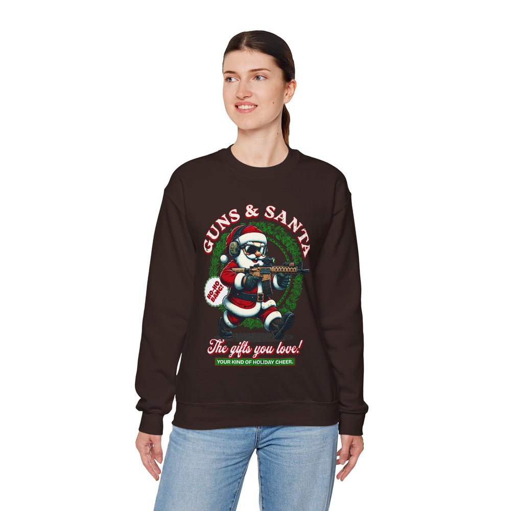 GUNS AND SANTA SWEATSHIRT